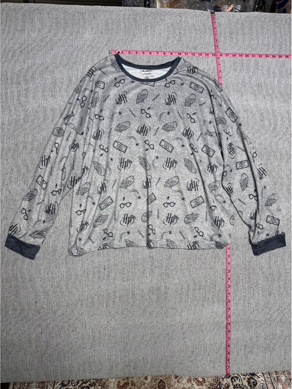 Harry Potter Wizarding World Gray Pajama Top XXL 2X